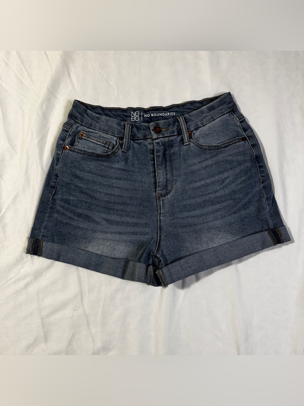 No Boundaries Rolled Hem Denim Shorts Juniors Size 9